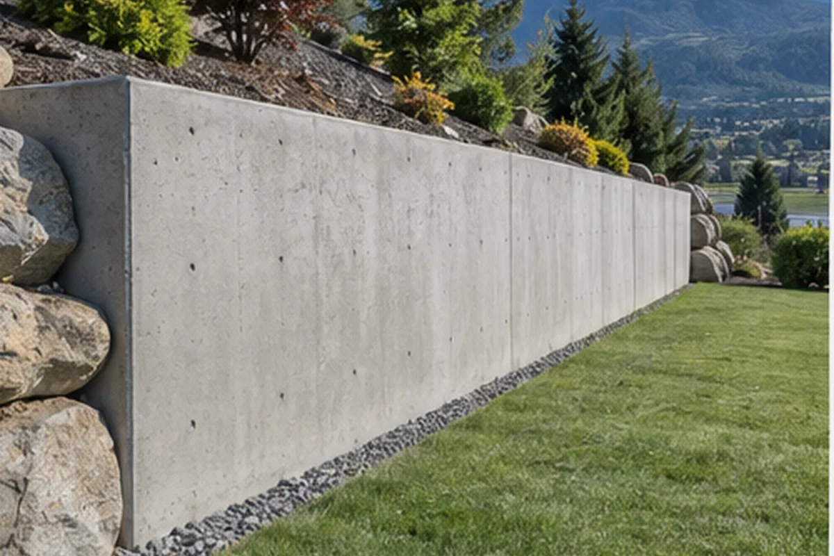 Retaining Walls active worksite overview in Chilliwack, British Columbia